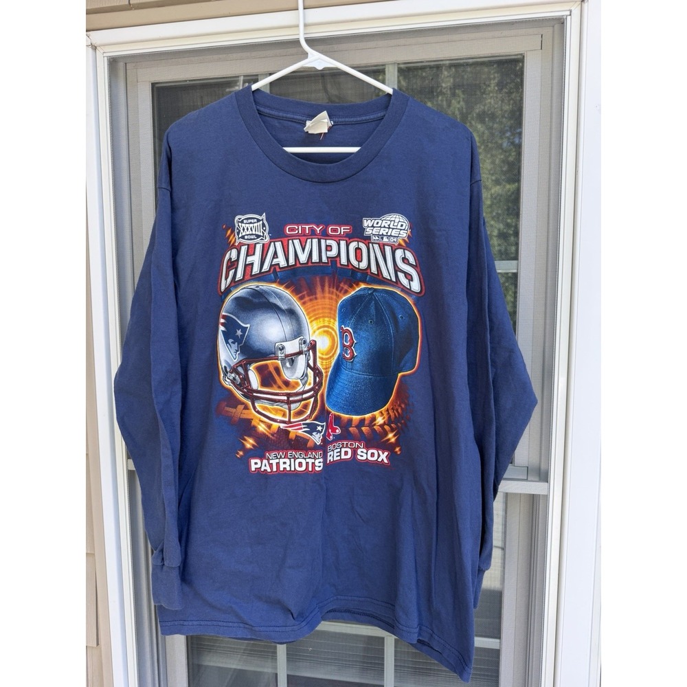 Vintage Lee Boston Red Sox World Series Champions 2004 Graphic Shirt Mens Large
